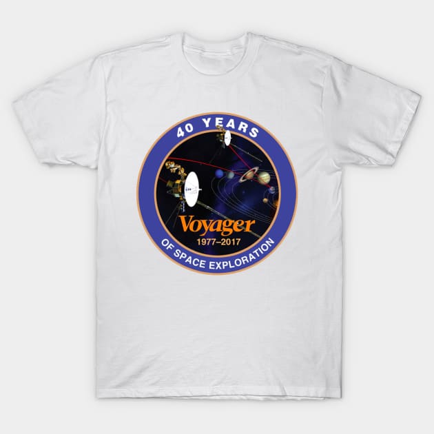 Voyager 40th Anniversary Logo T-Shirt by Spacestuffplus